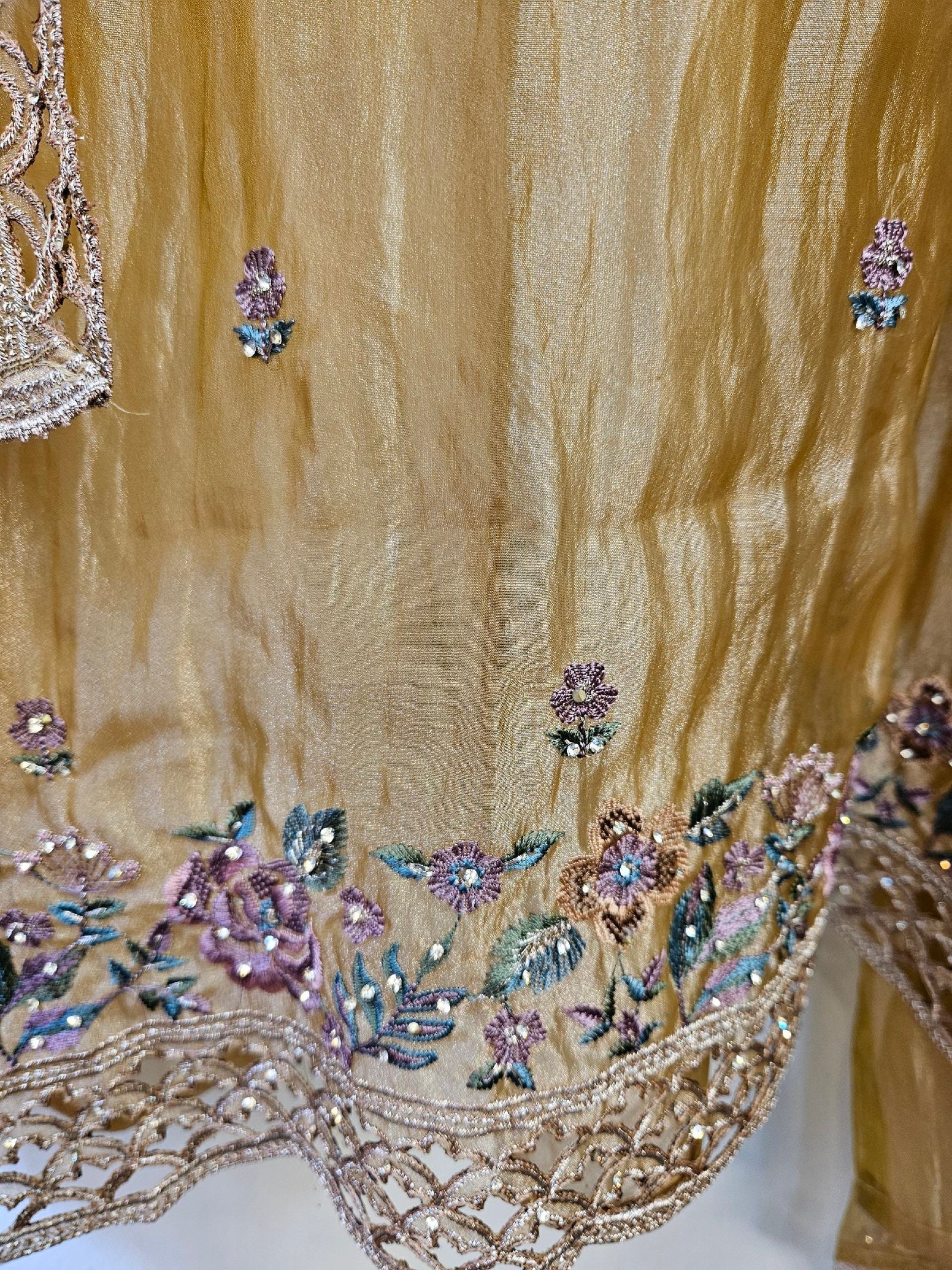 Pure Crush Tissue Simar Antique Work Boutique Dress - Image 6