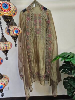 Pure Crush Tissue Simar Antique Work Boutique Dress
