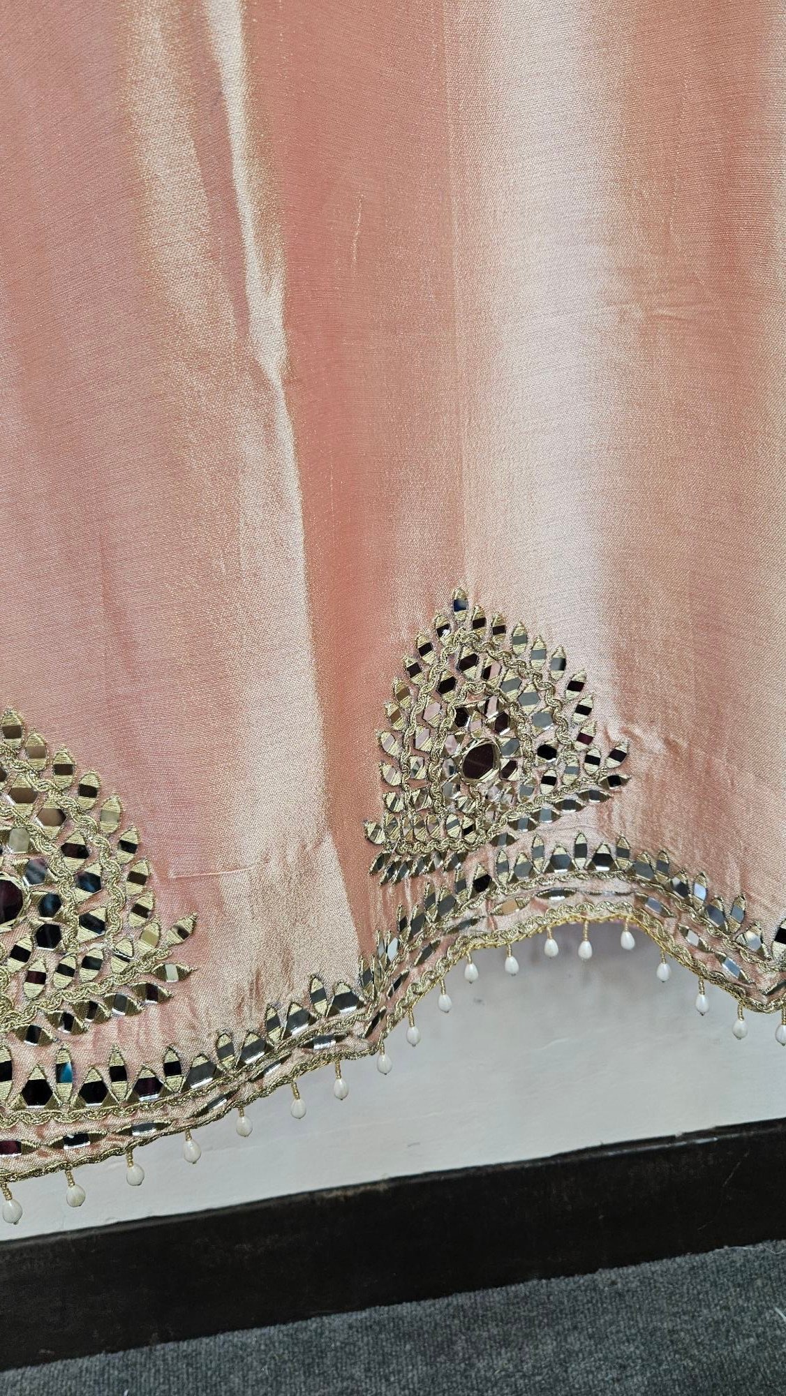Designer Mirror Work Long Dress - Image 4