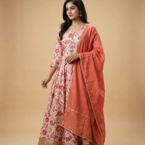 Pure Mal Mal Cotton Silk Anarkali