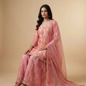 Pure Handwork Designer Anarkali-Sharara