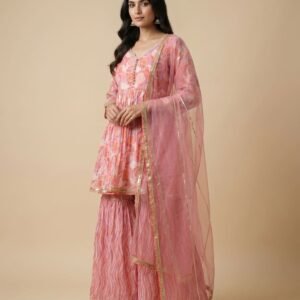 Pure Handwork Designer Anarkali-Sharara