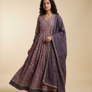 Pure Mal Mal Cotton Silk Anarkali
