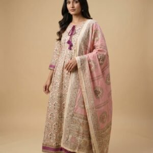 Pure Cotton Silk Kalamkari Anarkali
