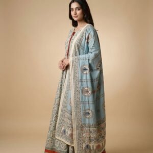 Pure Cotton Silk Kalamkari Anarkali