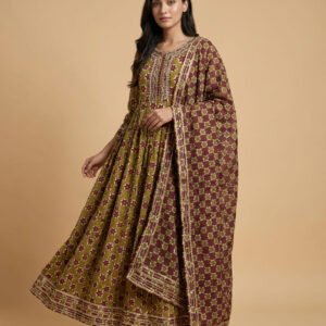 Pure Mal Mal Cotton Silk Anarkali
