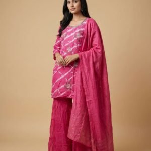 Pure Mal Mal Cotton Silk Sharara Set