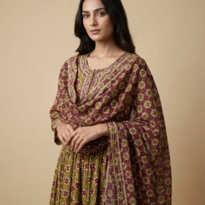 Pure Mal Mal Cotton Silk Anarkali