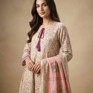 Pure Cotton Silk Kalamkari Anarkali