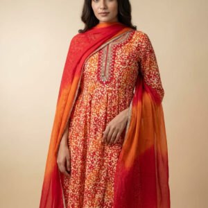 PURE MAL MAL COTTON SILK NYRA CUT ANARKALI