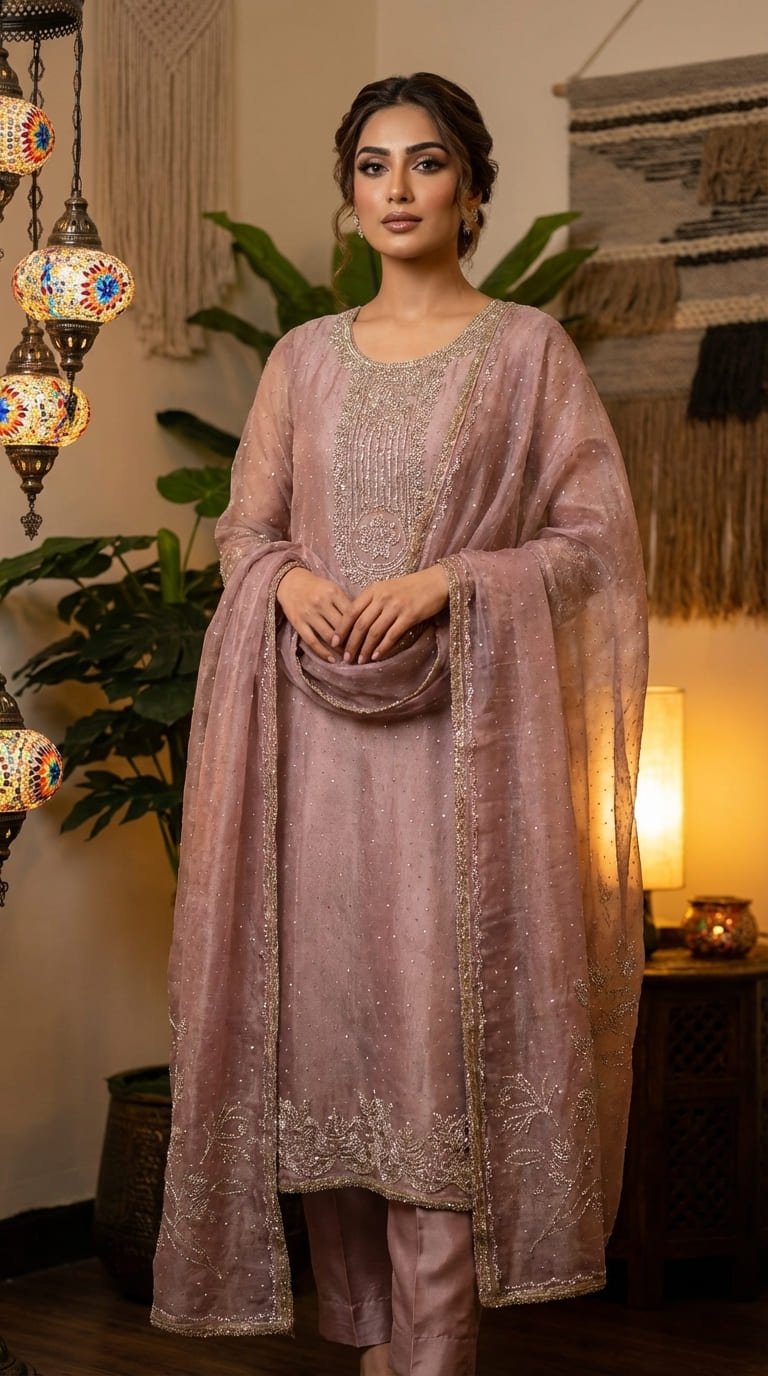 Pure Tissue Simar Swarovski Stone Boutique Dress