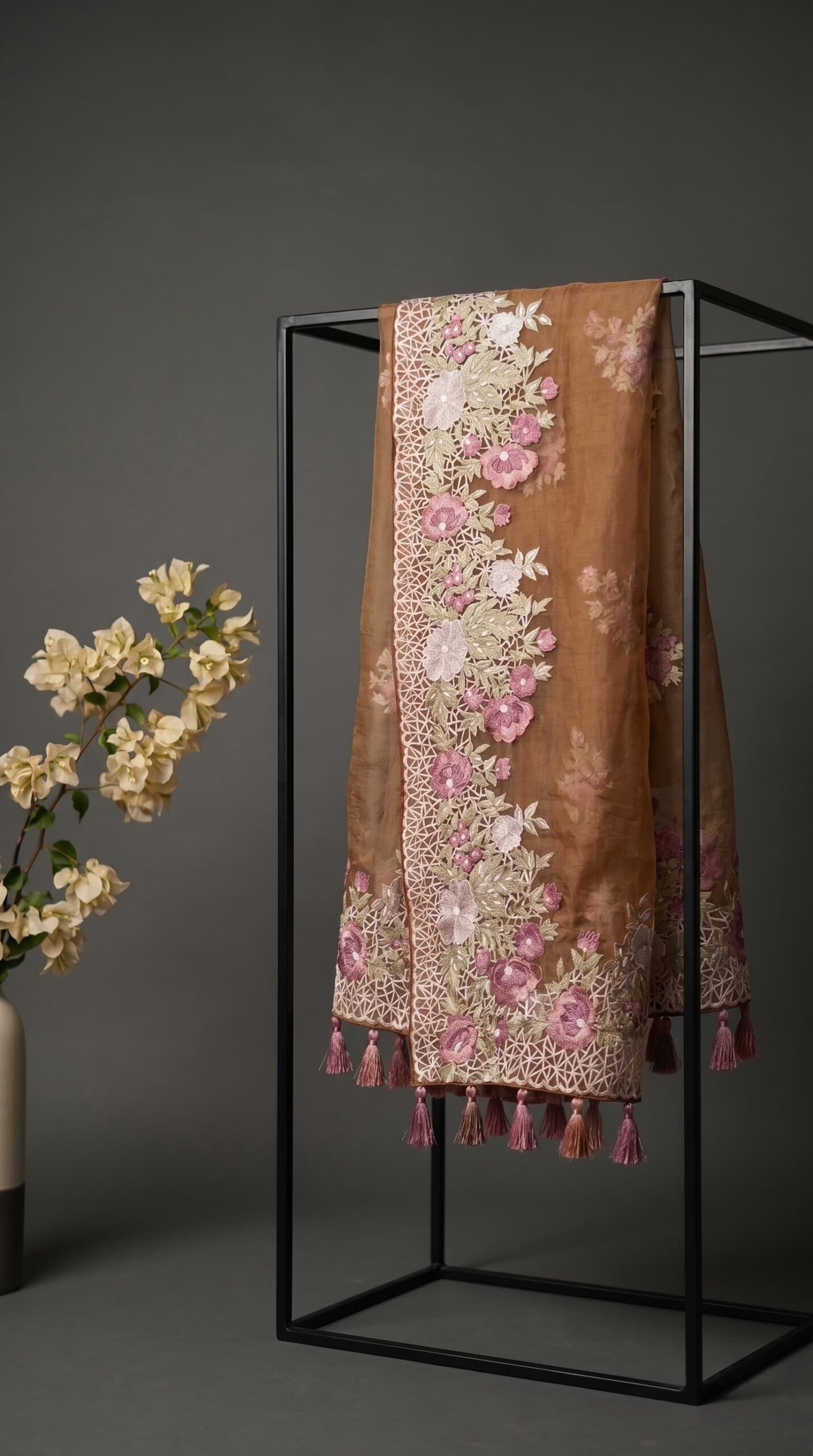 Designer Boutique Handwork Saree - Image 2