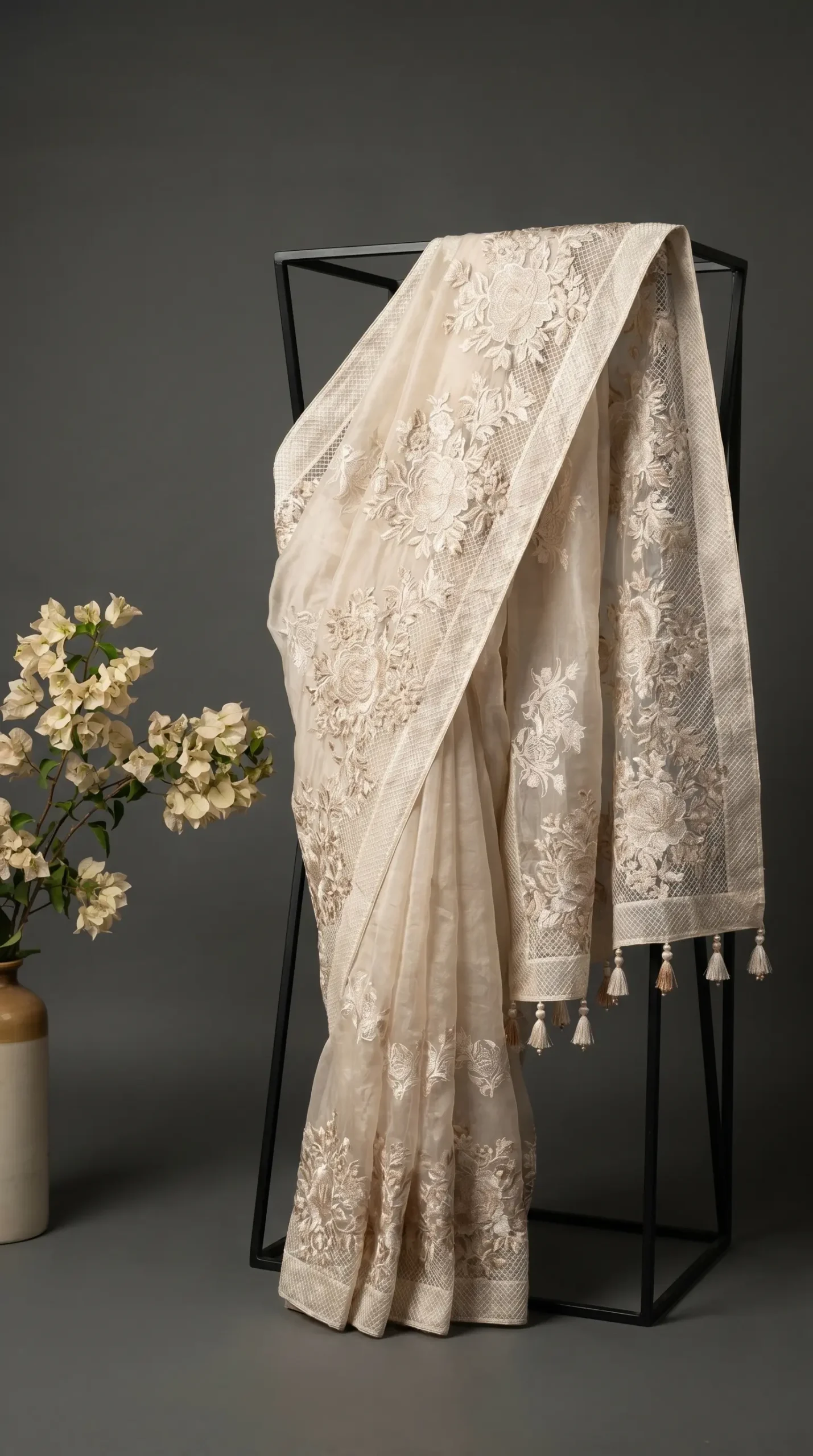 Designer Boutique Handwork Saree - Image 2