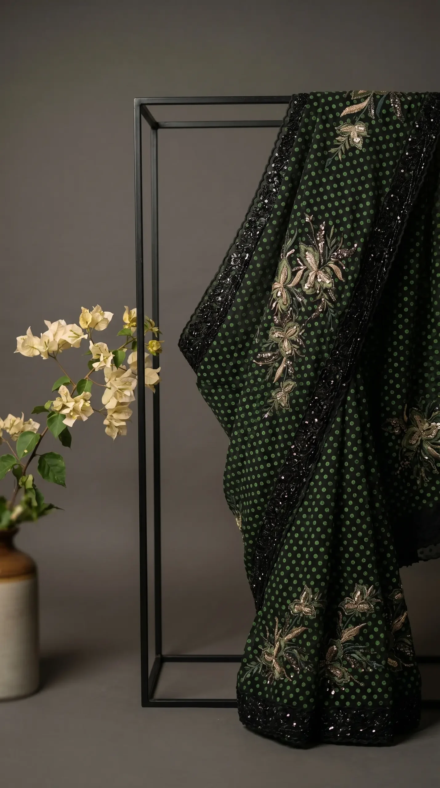 Designer Boutique Handwork Saree - Image 2
