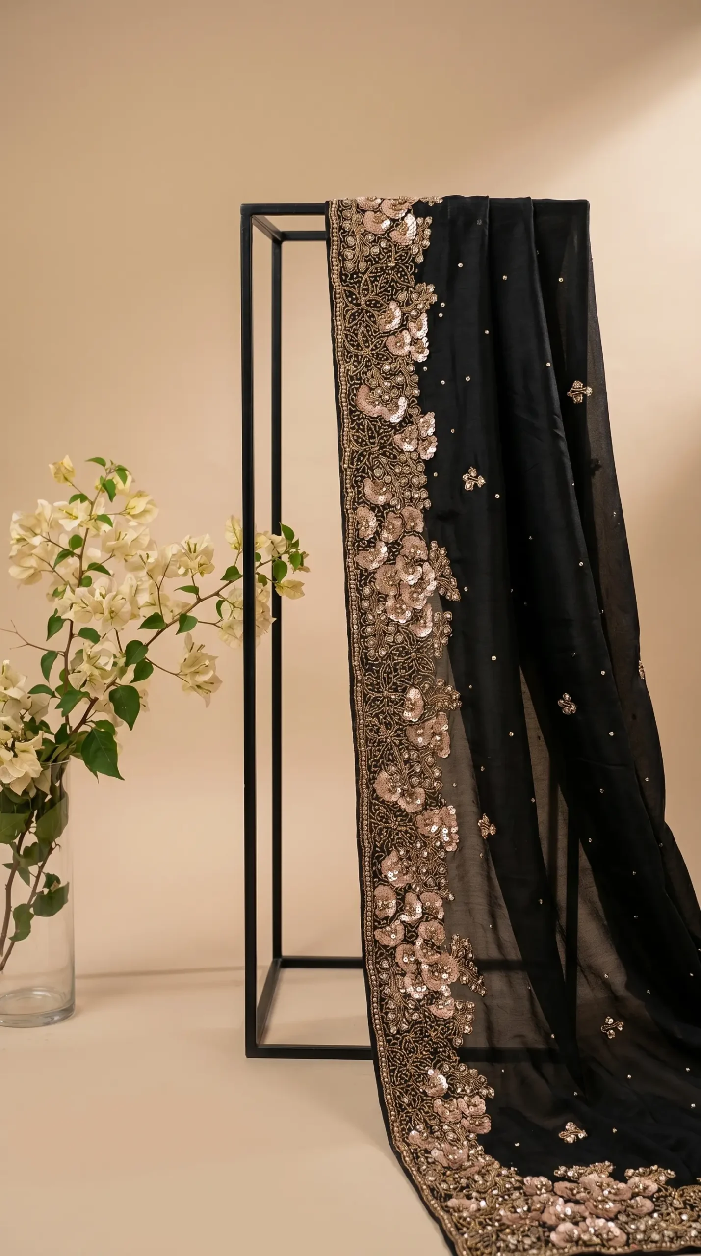 Designer Boutique Handwork Saree - Image 3