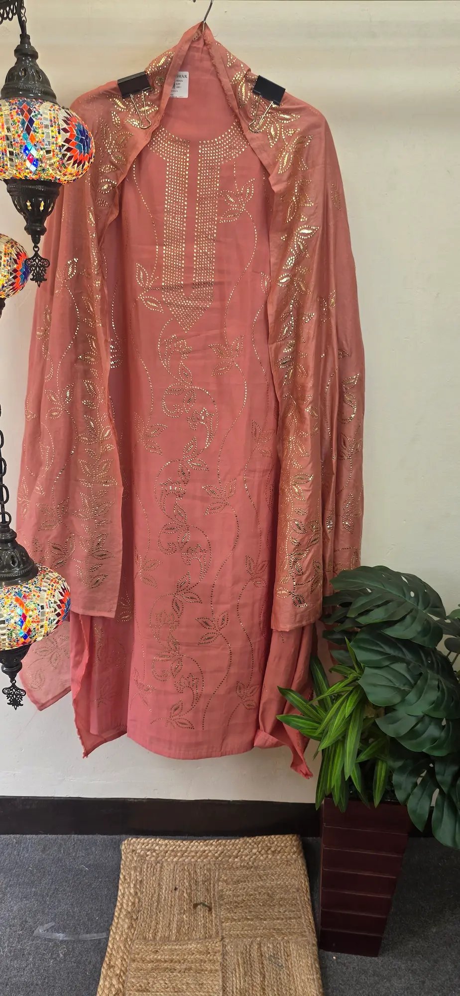 Pure Mul Chanderi Pitta Work Dress