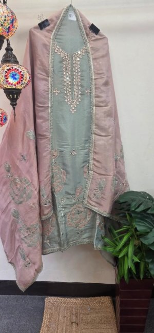 Designer Simar-Applique Handwork Dress