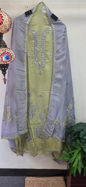 Designer Simar-Applique Handwork Dress