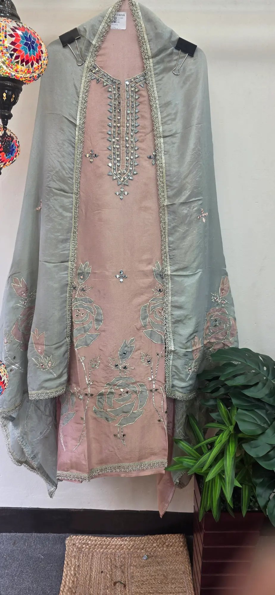 Designer Simar-Applique Handwork Dress