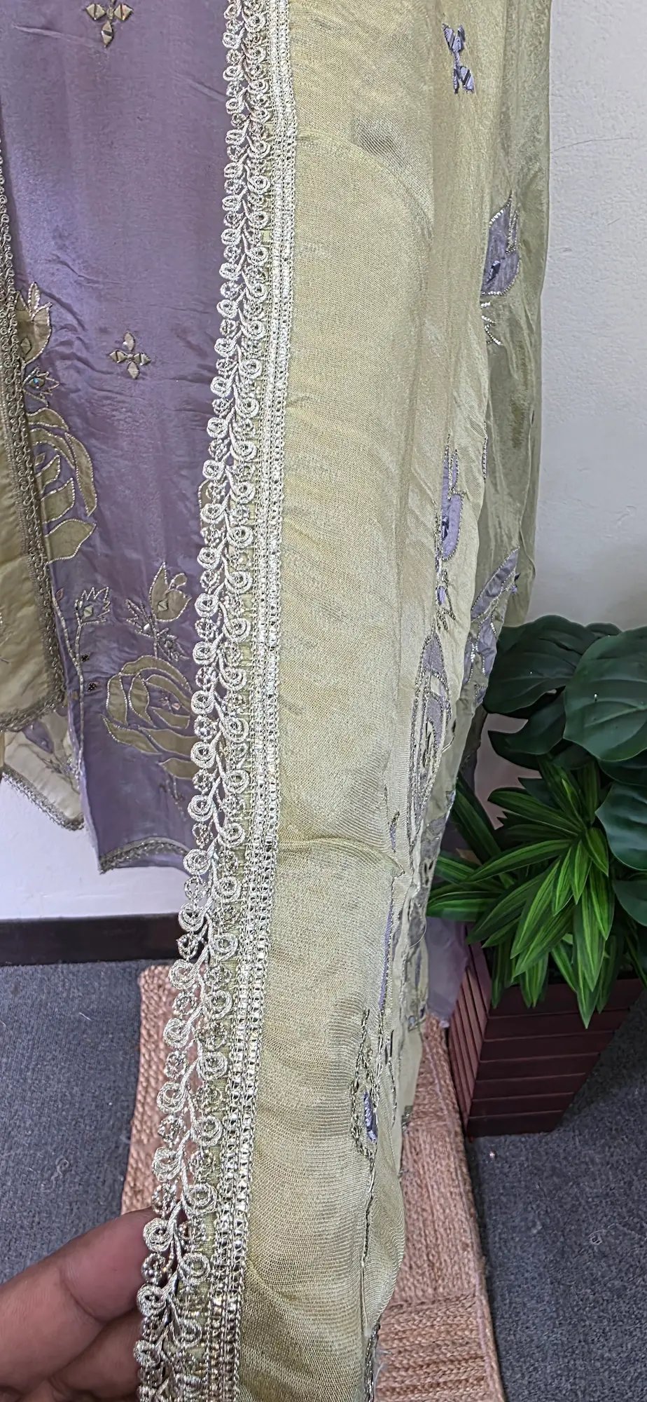 Designer Simar-Applique Handwork Dress - Image 4