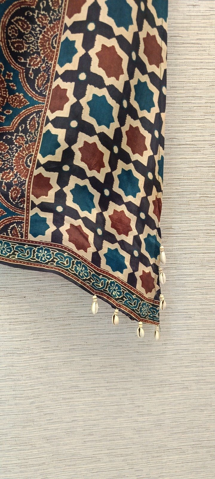Ajrakh Crepe Silk Stitched Co-Ords Set - Image 4