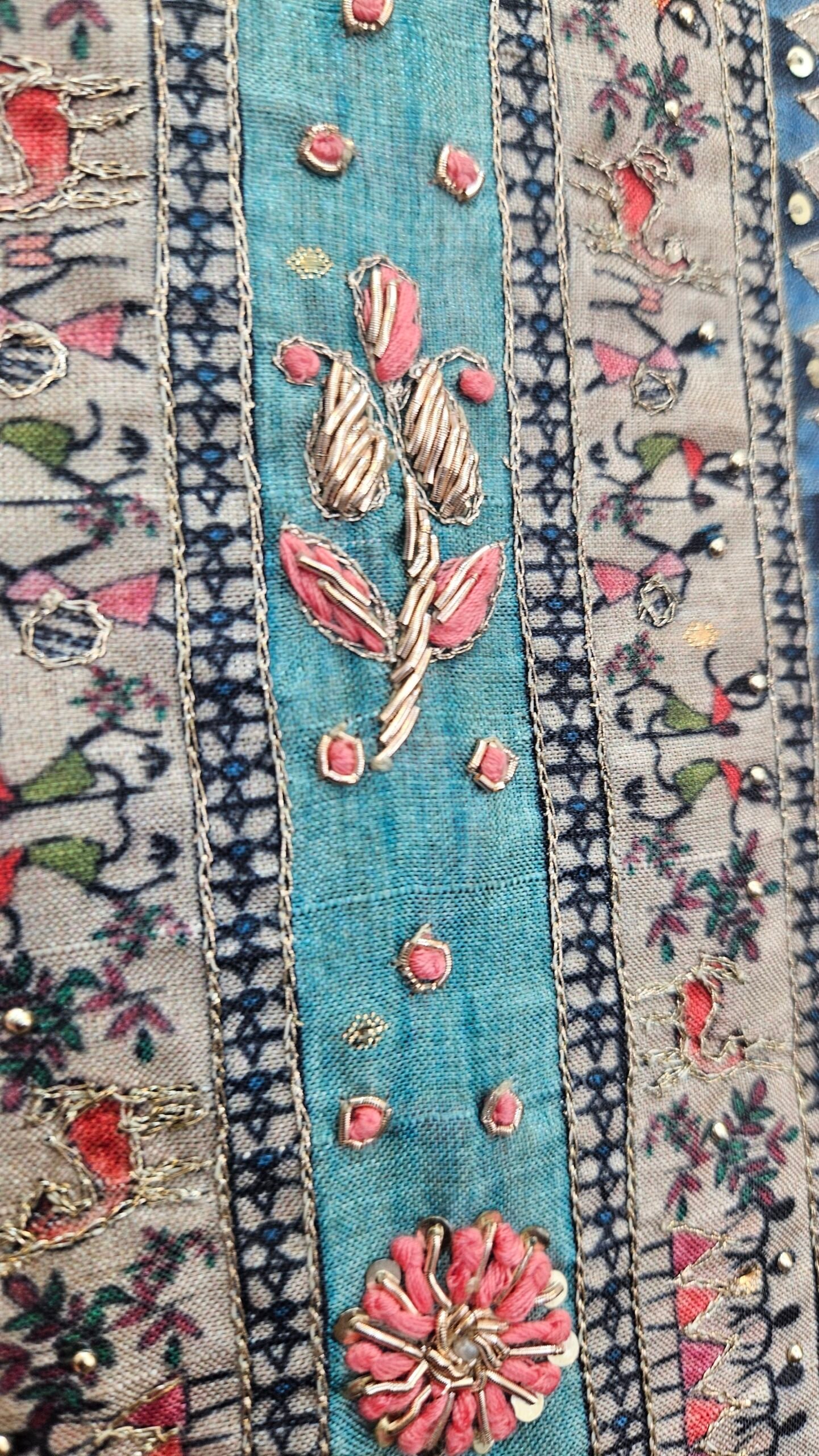 Designer Tussar Silk Dress - Image 3