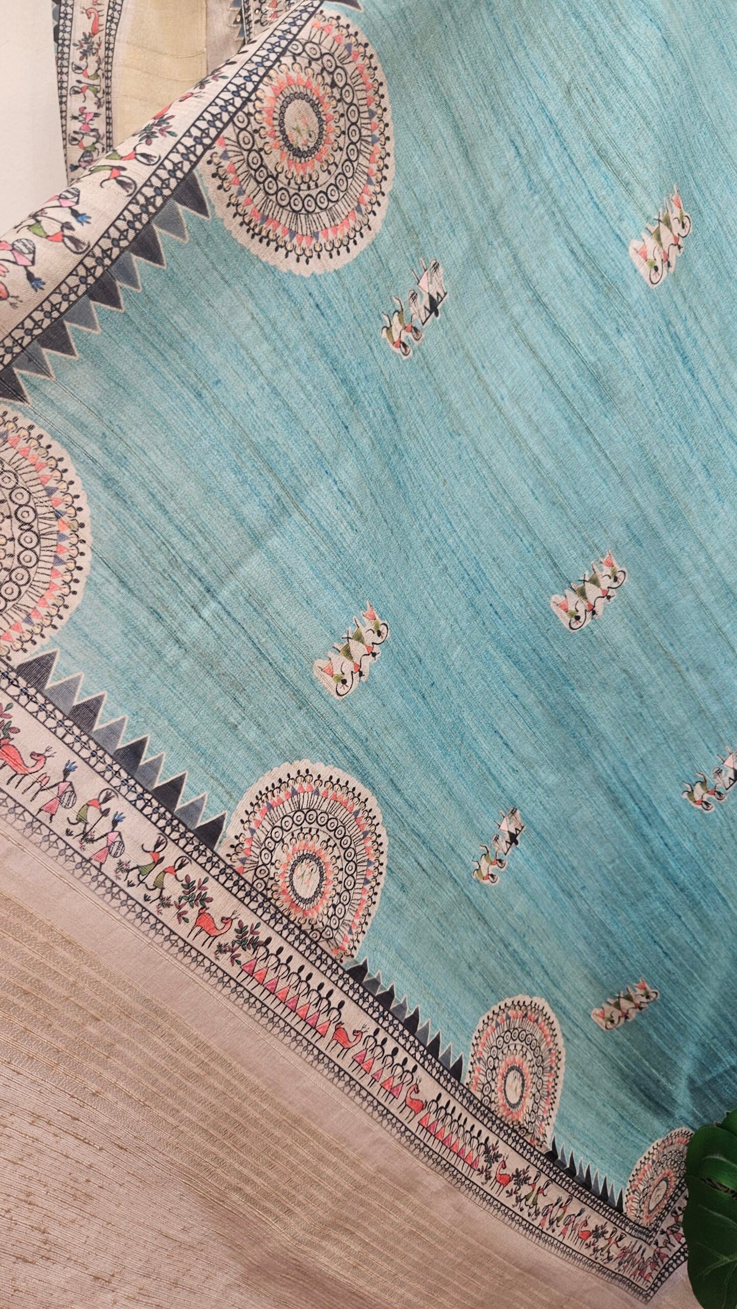 Designer Tussar Silk Dress - Image 5
