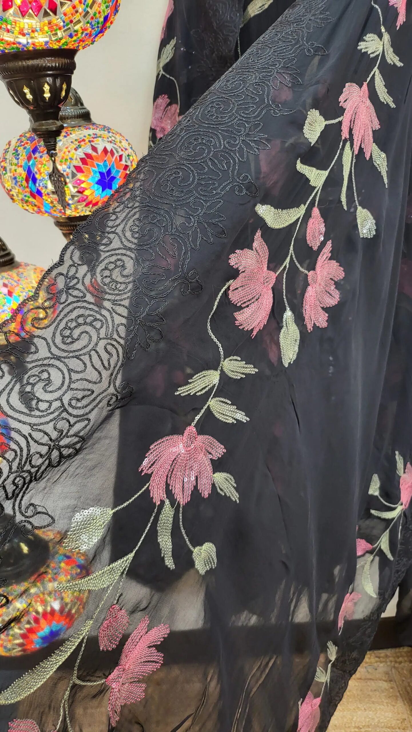 Pure Muslin Handwork Boutique Dress - Image 2