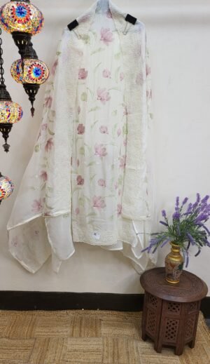 Pure Muslin Handwork Boutique Dress