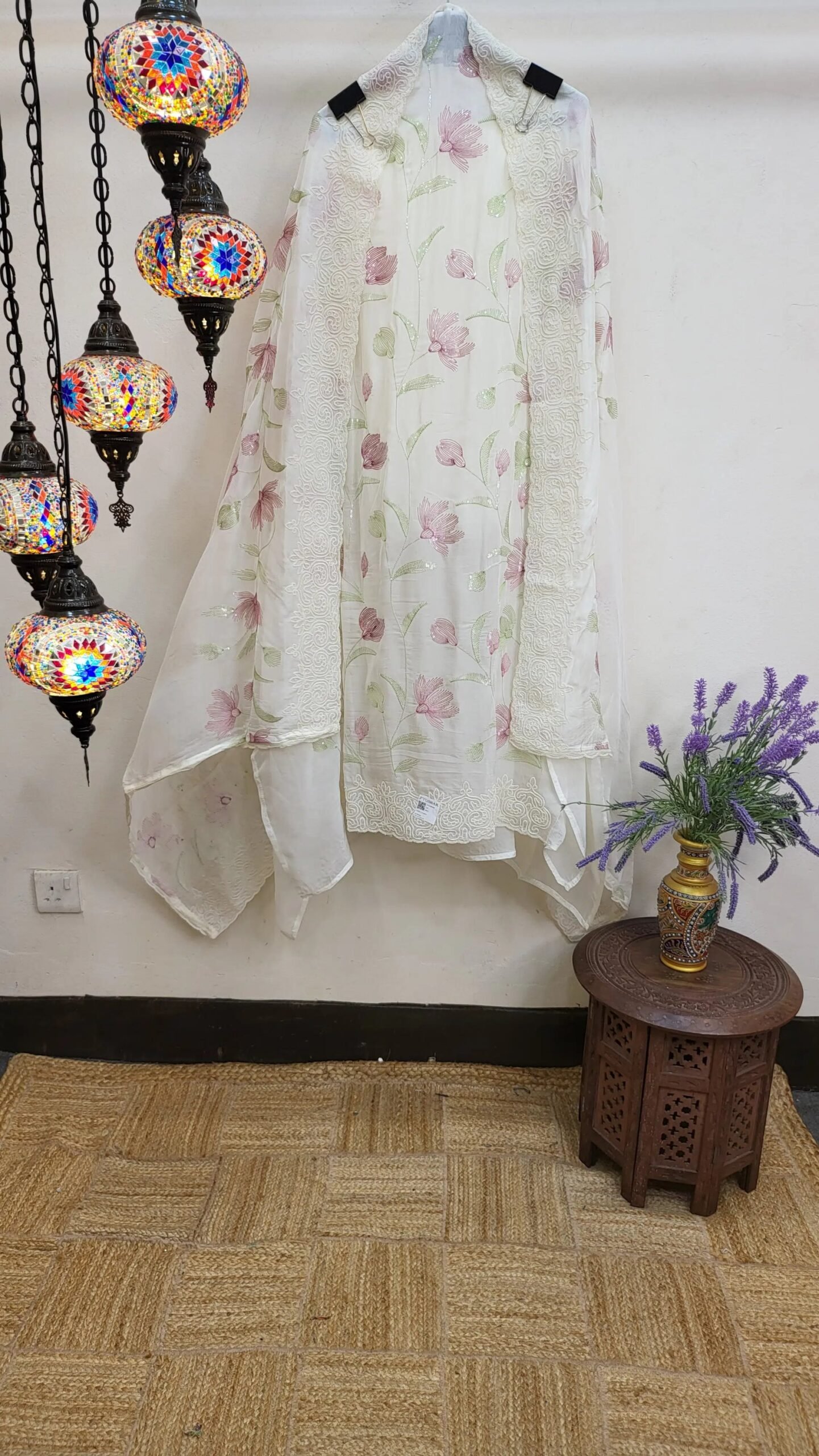 Pure Muslin Handwork Boutique Dress - Image 2