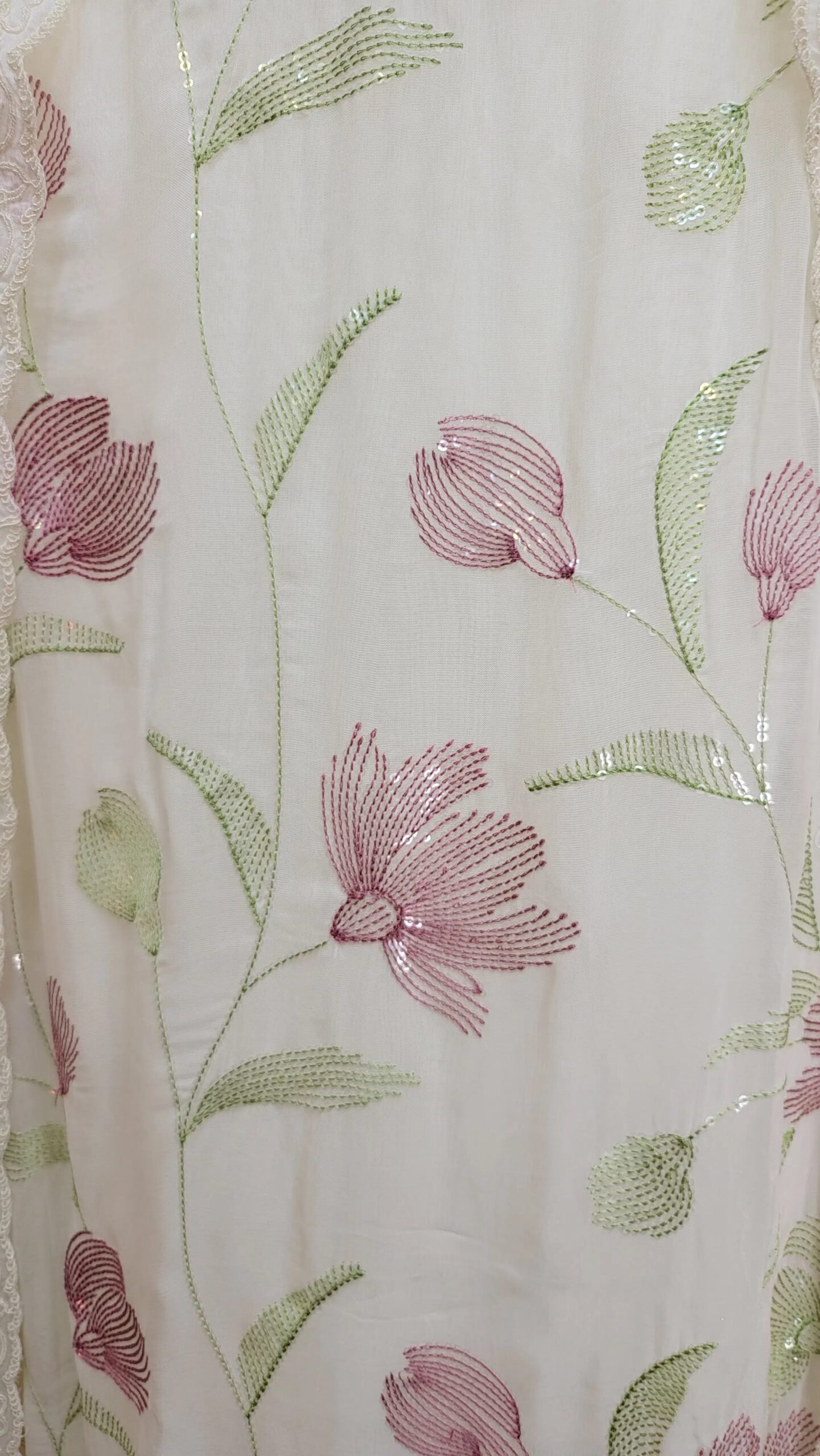 Pure Muslin Handwork Boutique Dress - Image 3