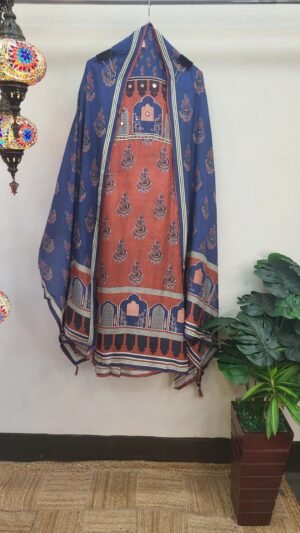 Pure Ajrakh Mul Mul Silk Boutique Dress