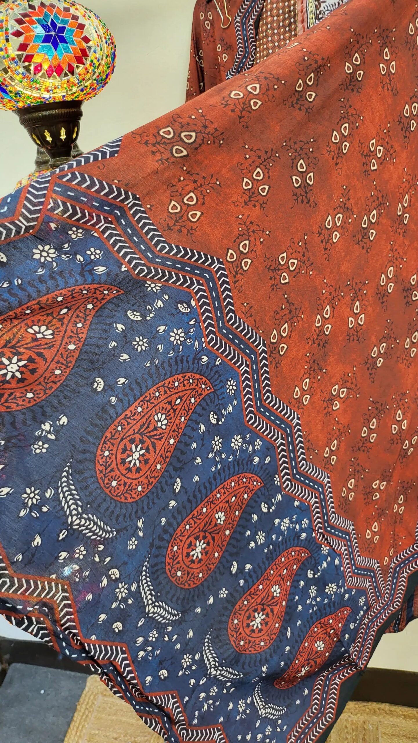 Pure Ajrakh Mul Mul Silk Boutique Dress - Image 3