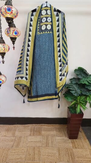 Pure Ajrakh Mul Mul Silk Boutique Dress