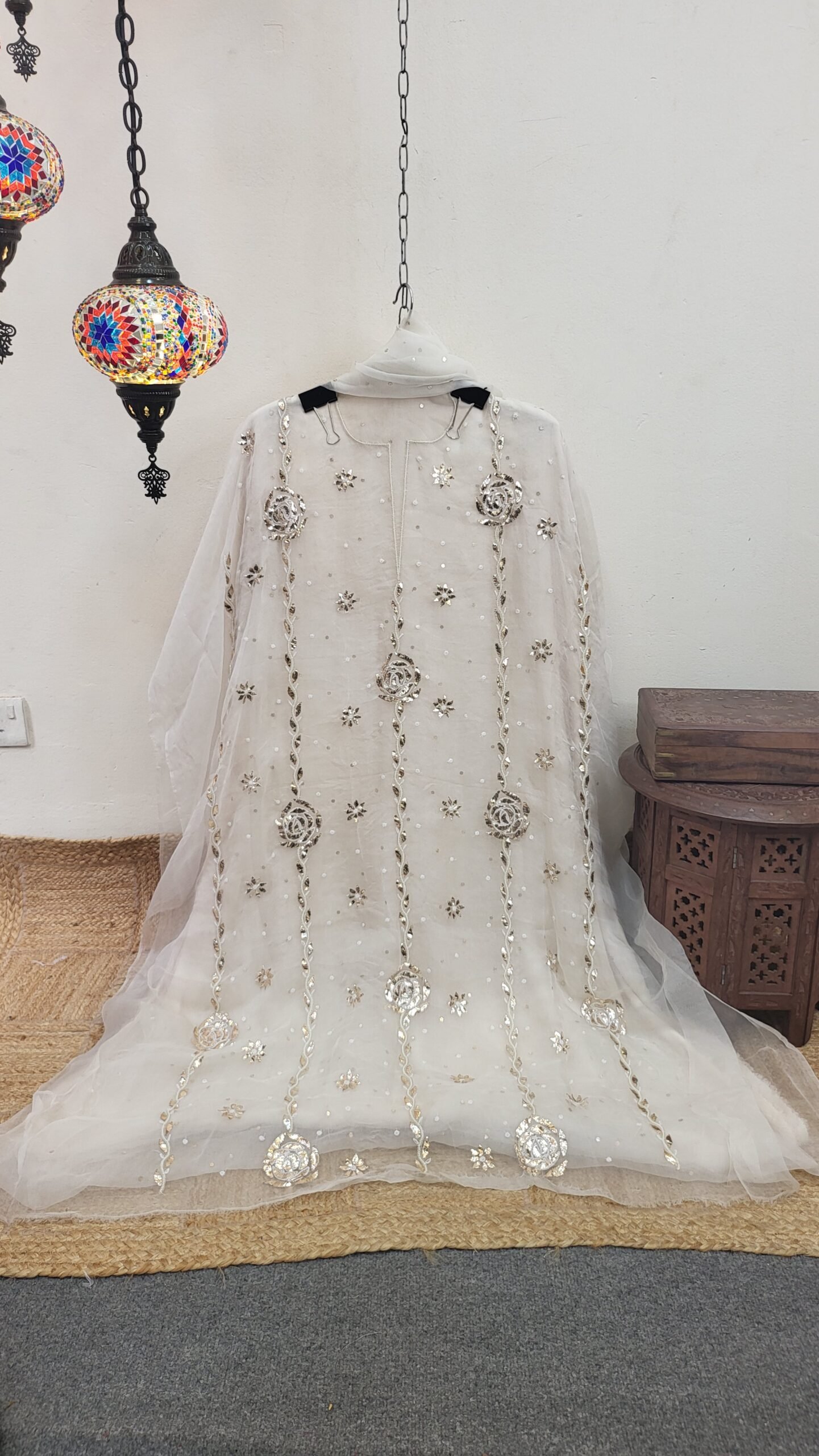Designer Mukesh-Badla Work Dress - Image 10