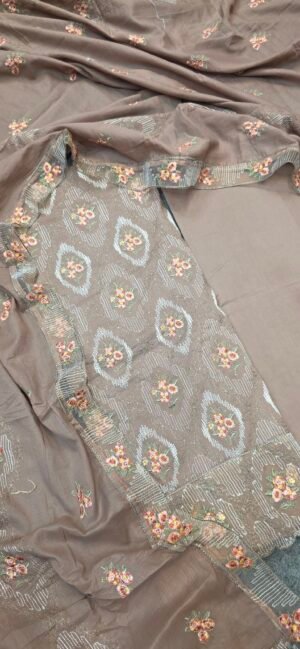 Pure Mul Cotton Embroidered Dress
