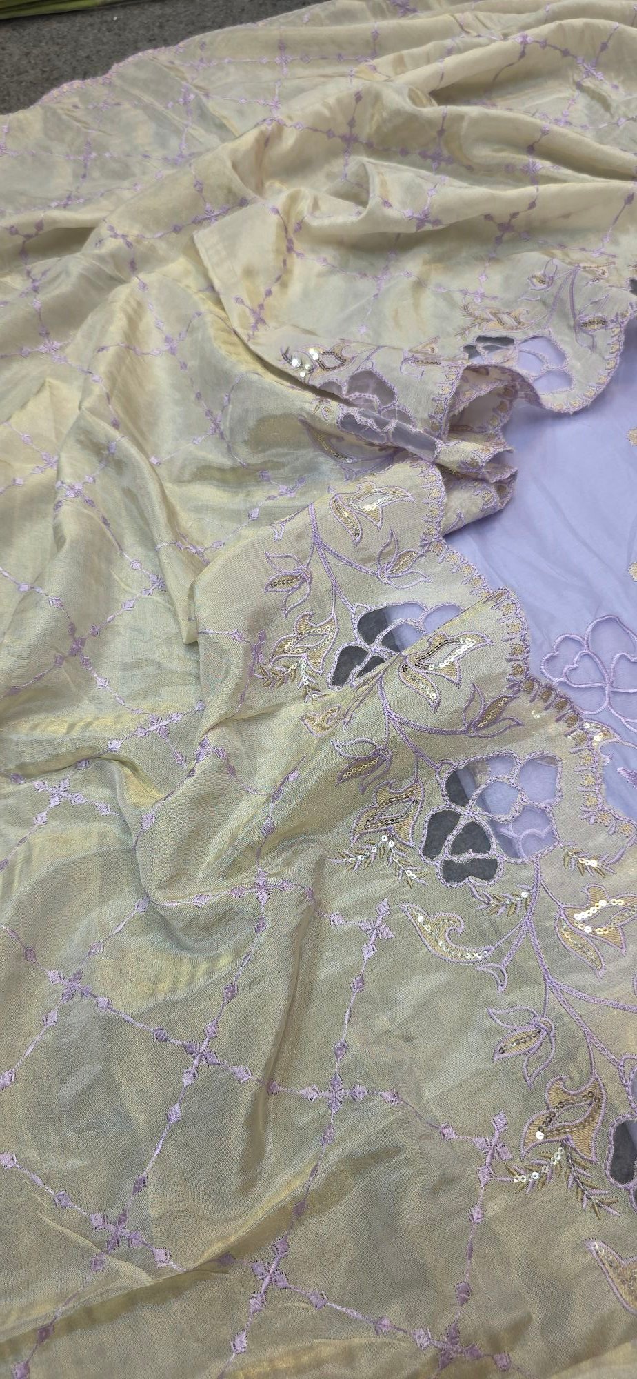 Pure Mul Cotton Embroidered Dress - Image 4