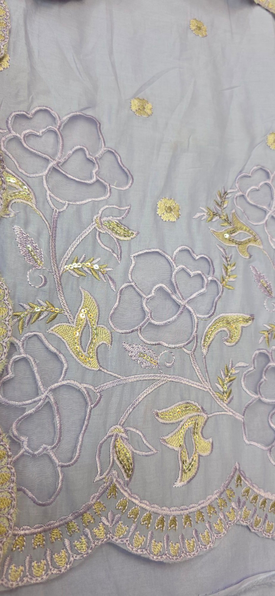 Pure Mul Cotton Embroidered Dress - Image 2
