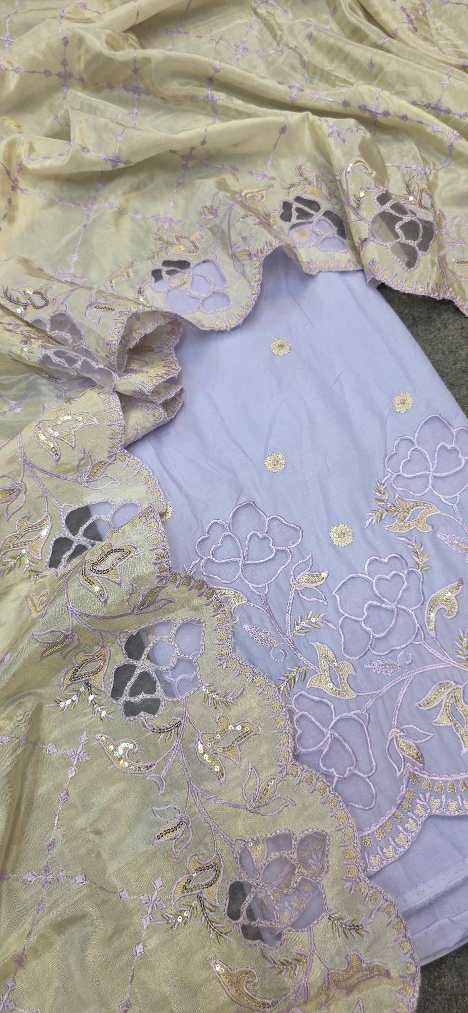 Pure Mul Cotton Embroidered Dress - Image 3