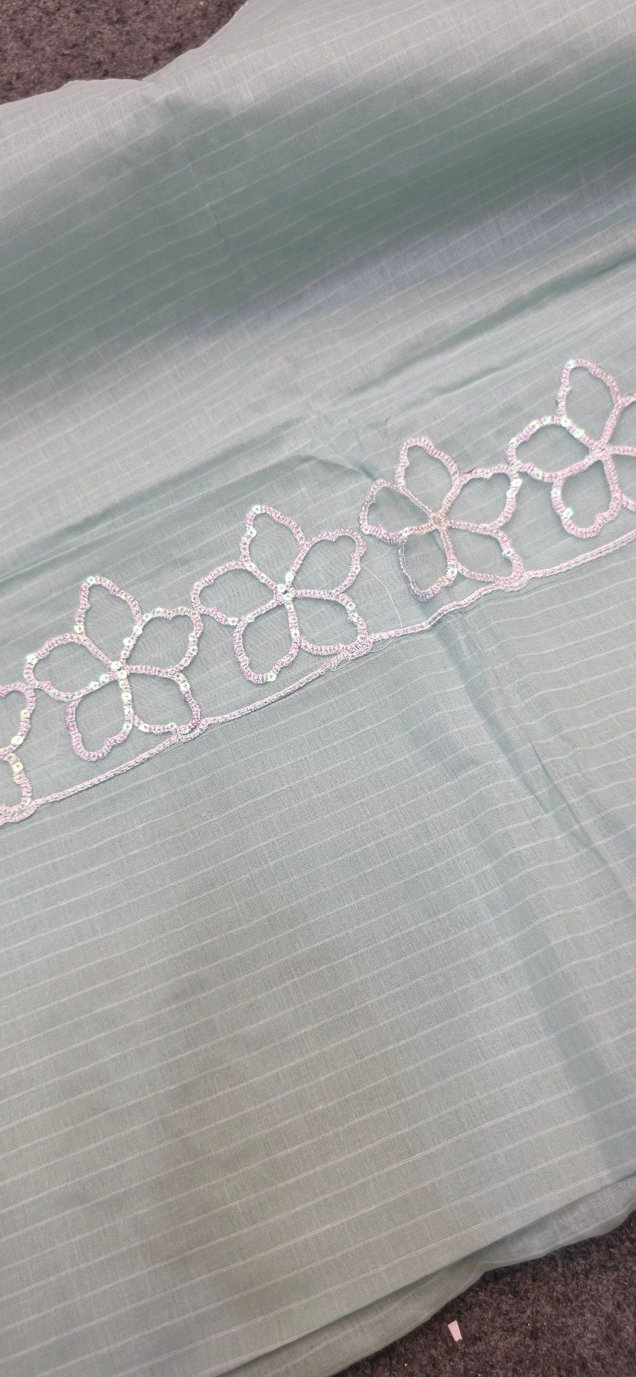 Pure Mul Cotton Embroidered Dress - Image 5