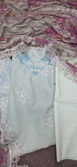 Pure Mul Cotton Embroidered Dress