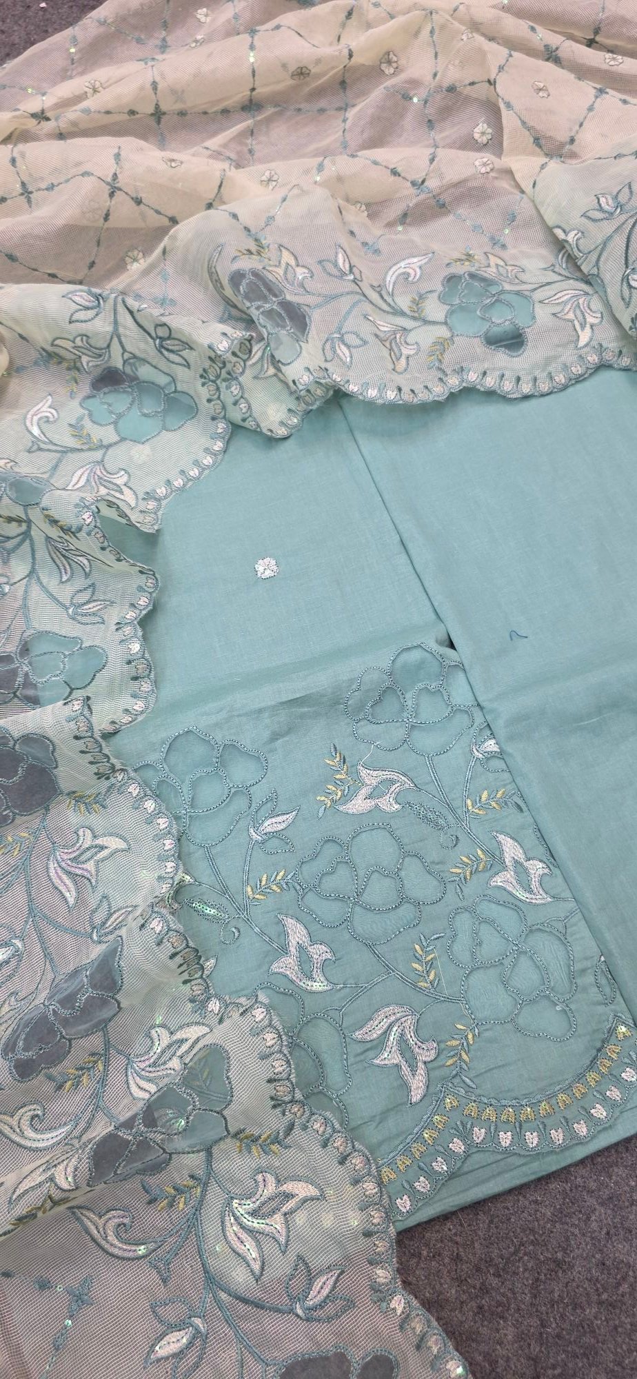 Pure Mul Cotton Embroidered Dress