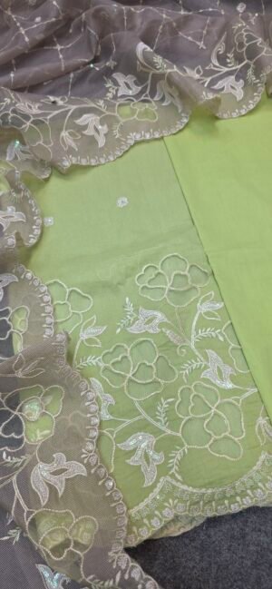 Pure Mul Cotton Embroidered Dress