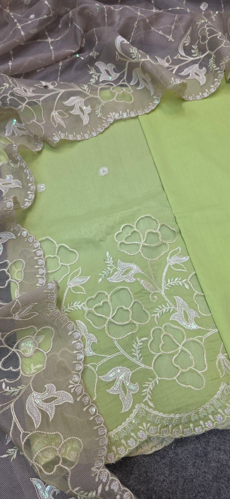 Pure Mul Cotton Embroidered Dress
