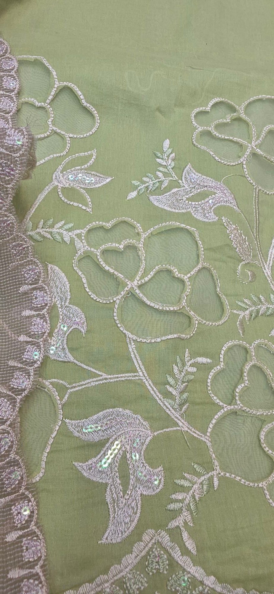 Pure Mul Cotton Embroidered Dress - Image 2
