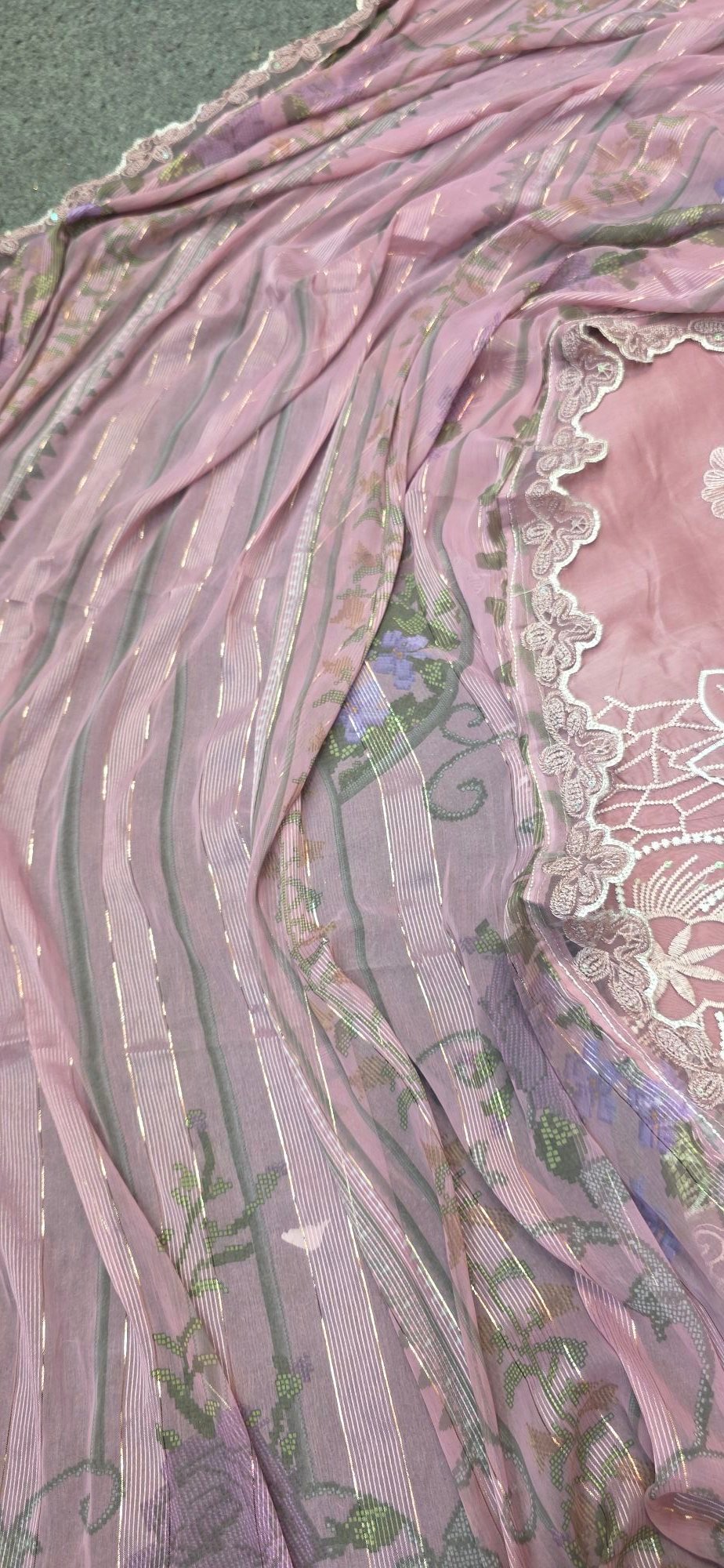 Pure Mul Cotton Embroidered Dress - Image 4