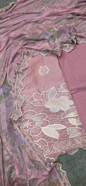 Pure Mul Cotton Embroidered Dress