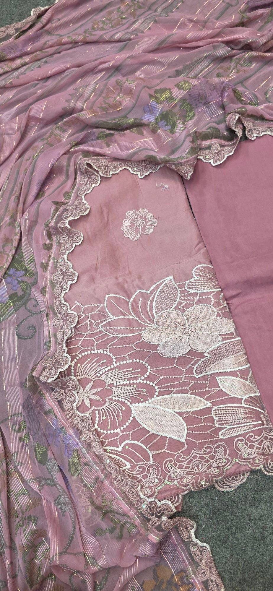 Pure Mul Cotton Embroidered Dress