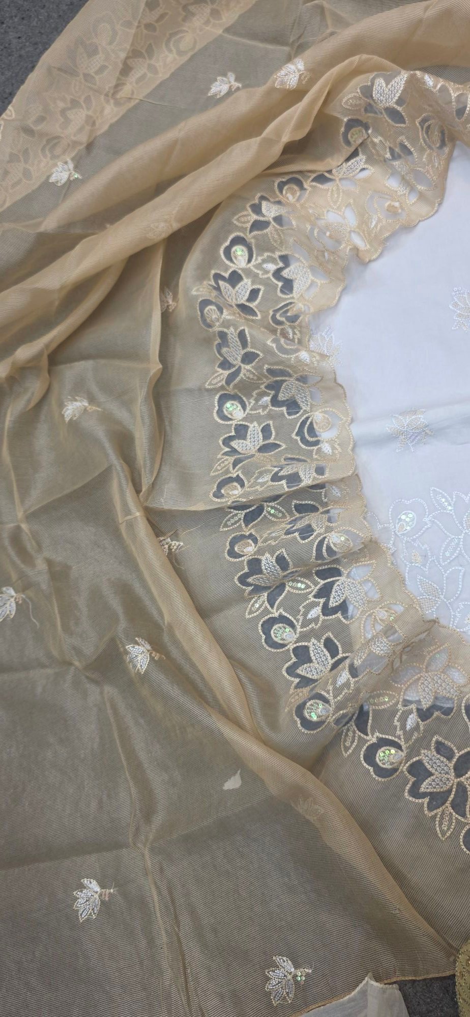 Pure Mul Cotton Embroidered Dress - Image 4