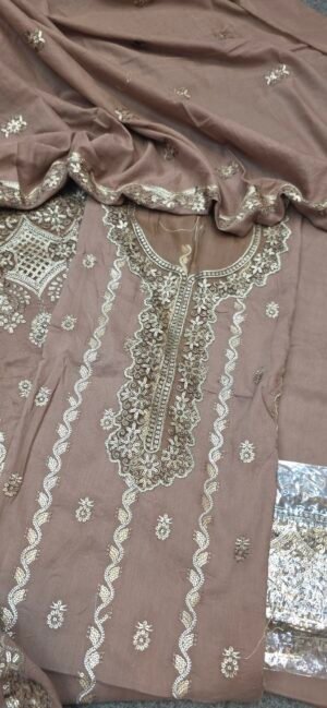 Pure Mul Cotton Embroidered Dress